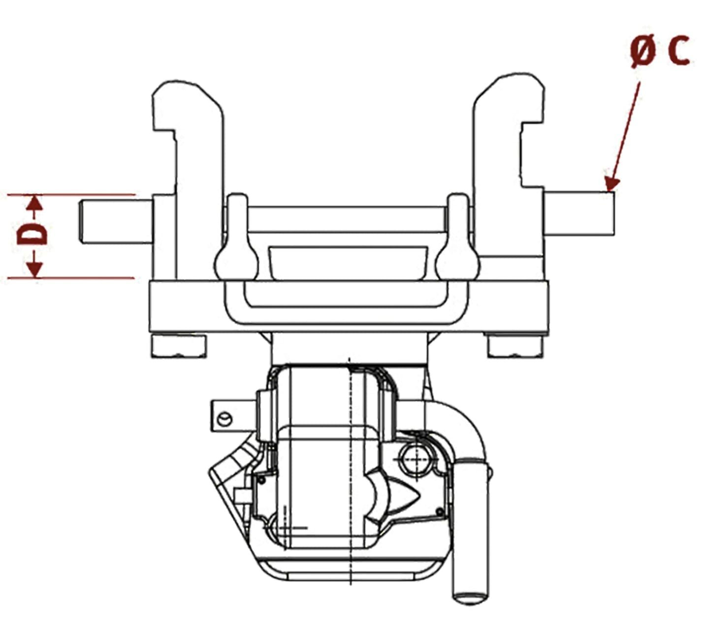 Walterscheid Zugmaul "KU2000/853B", automatisch mit Schienenweite 193 x 80 mm, Ø Bolzen 37 mm, schwarz, 8003996 – Bild 3