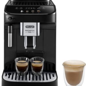 De'Longhi Kaffeevollautomat Magnifica Evo ECAM290.21.B - 4 Rezepte, mit Milchschaumdüse, schwarz, Intuitives Bedienfeld, manuelle Dampflanze,