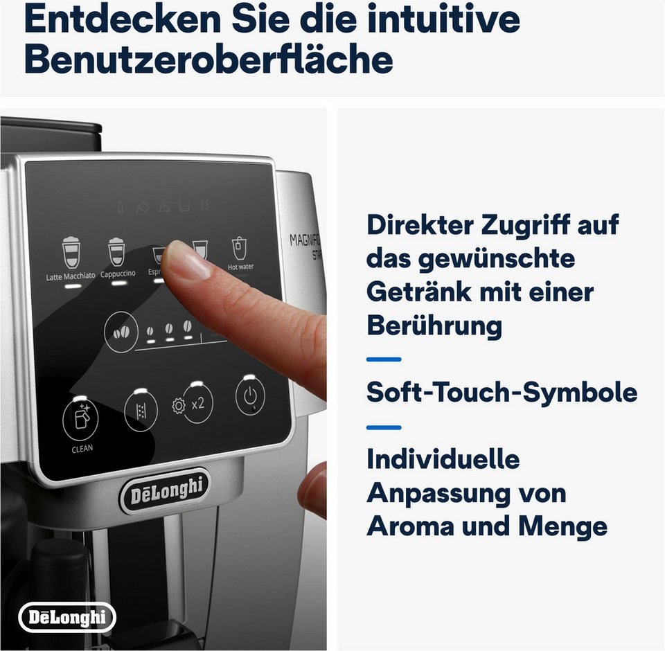 De'Longhi Kaffeevollautomat Start Milk ECAM220.80.SB, Milchkaraffe inklusive, Perfekter Cappuccino, Für cremigen Barista-Milchschaum – auch für – Bild 4