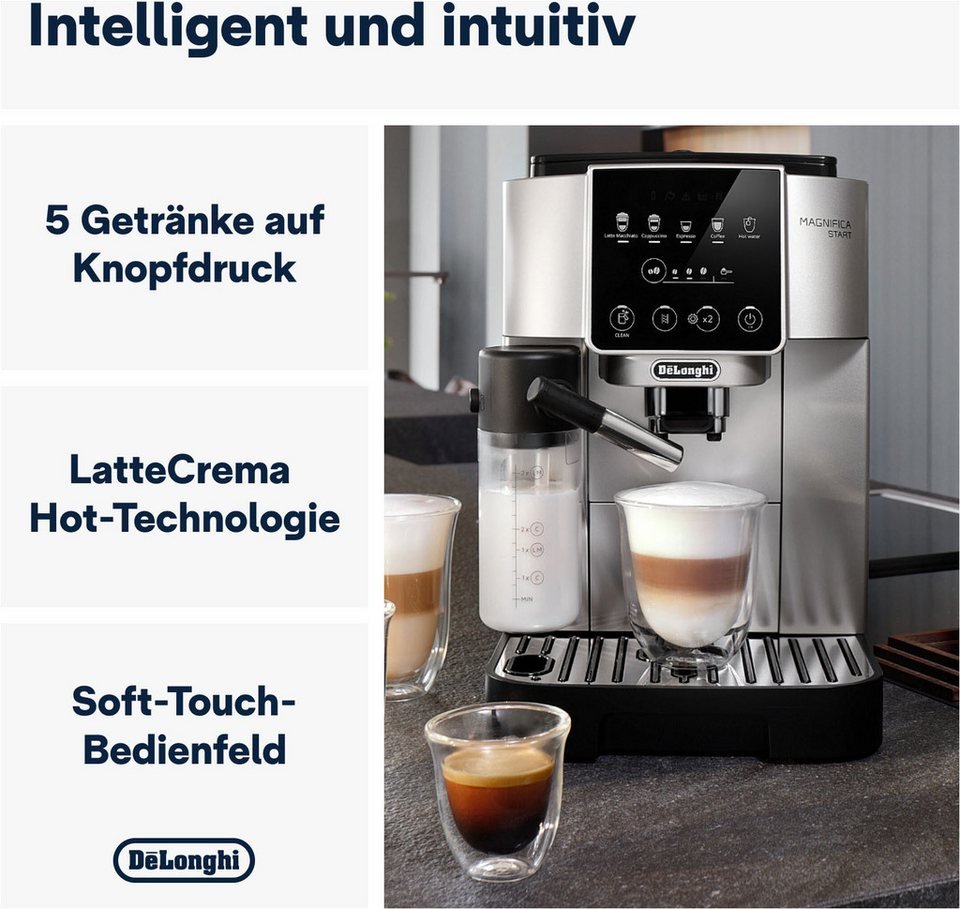 De'Longhi Kaffeevollautomat Start Milk ECAM220.80.SB, Milchkaraffe inklusive, Perfekter Cappuccino, Für cremigen Barista-Milchschaum – auch für – Bild 5