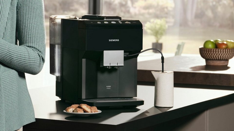 SIEMENS Kaffeevollautomat EQ500 classic TP513D09, viele Kaffeespezialitäten, OneTouch-Funktion, intuitives Farbdisplay, automatische Dampfreinigung, – Bild 5