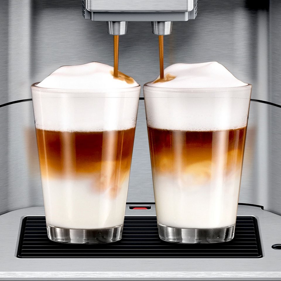 SIEMENS Kaffeevollautomat EQ6 plus s700 TE657M03DE, viele Kaffeespezialitäten, Doppeltassenfunk, Edelstahl-Milchbehälter, automatische – Bild 3