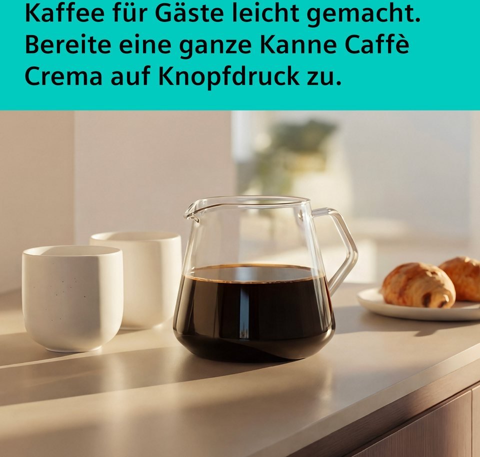 SIEMENS Kaffeevollautomat EQ900 TQ923E03, 41 versch. Getränke, XL-Getränke, Doppeltassenfunktion, farbiges 6.8'' TFT-Display, individuelle – Bild 10